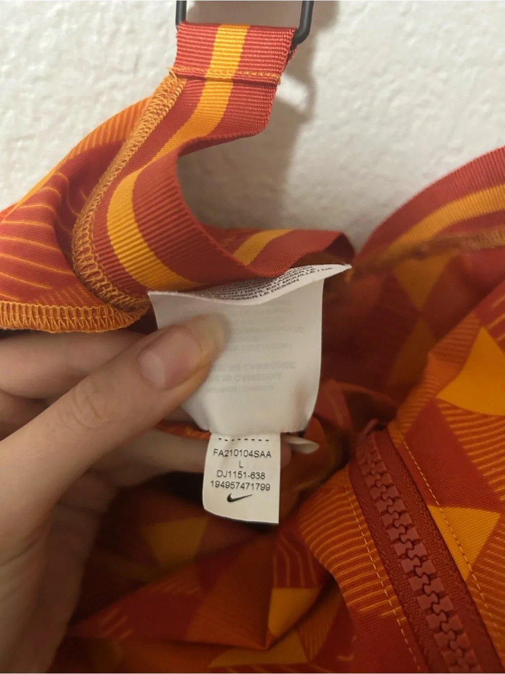 Nike x Serena Williams Design Crew Tennis Jumpsuit Cinnabar/Gold Geometric L